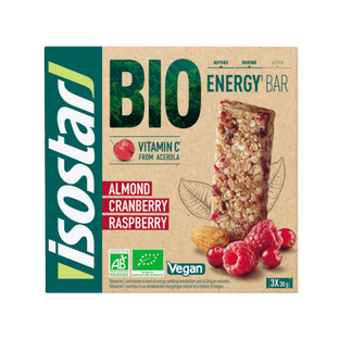 ISOSTAR Bio energy bar almond cranberry & raspberry